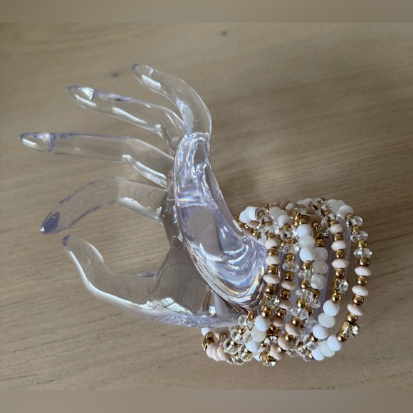 New York & Company Beaded Multi-Strand Stretch Bracelet - Picture 8 of 10